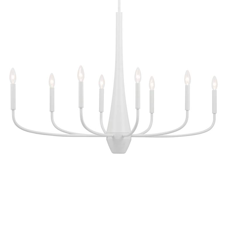 Image 2 Kichler Deela 41 Inch 8 Light Oval Chandelier in White more views