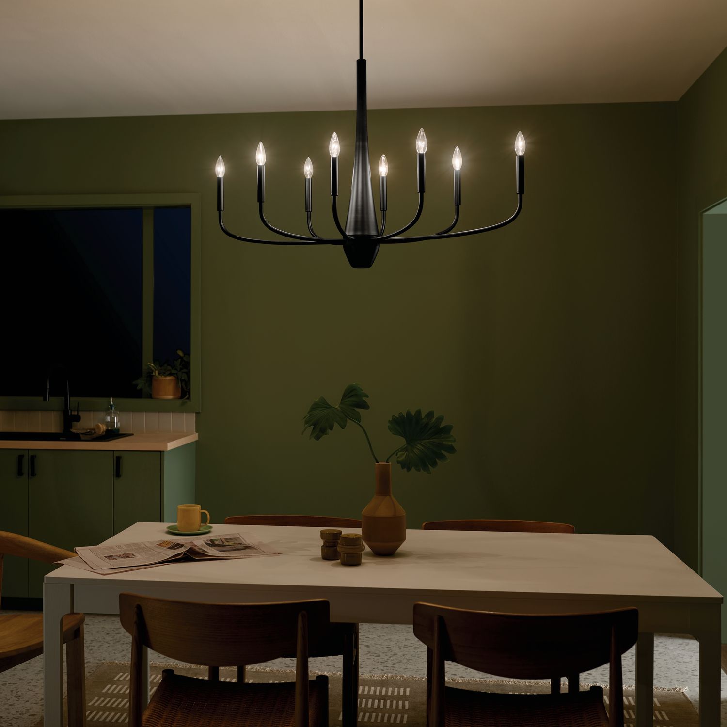 Image 6 Kichler Deela 41" Wide Black 8-Light Chandelier more views