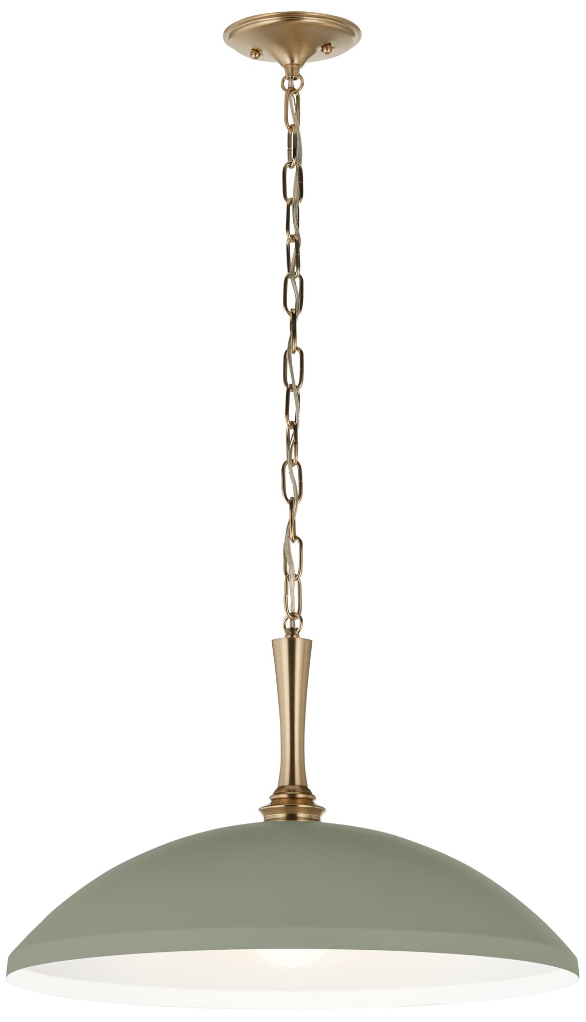 Kichler Delarosa 20.25" 1-Light Heritage Green and Champagne Bronze Pendant