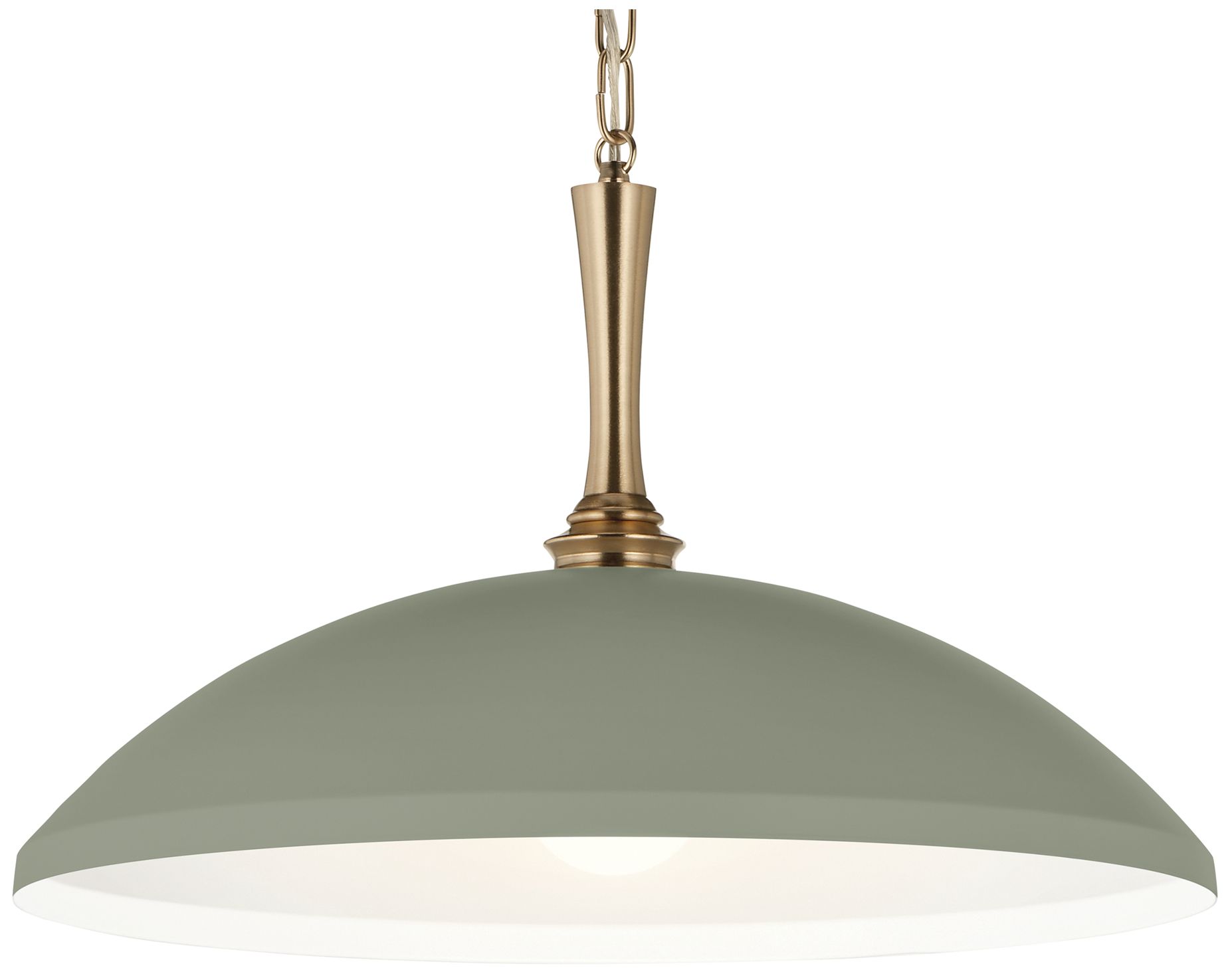 Image 4 Kichler Delarosa 20.25" 1-Light Heritage Green and Champagne Bronze Pendant more views