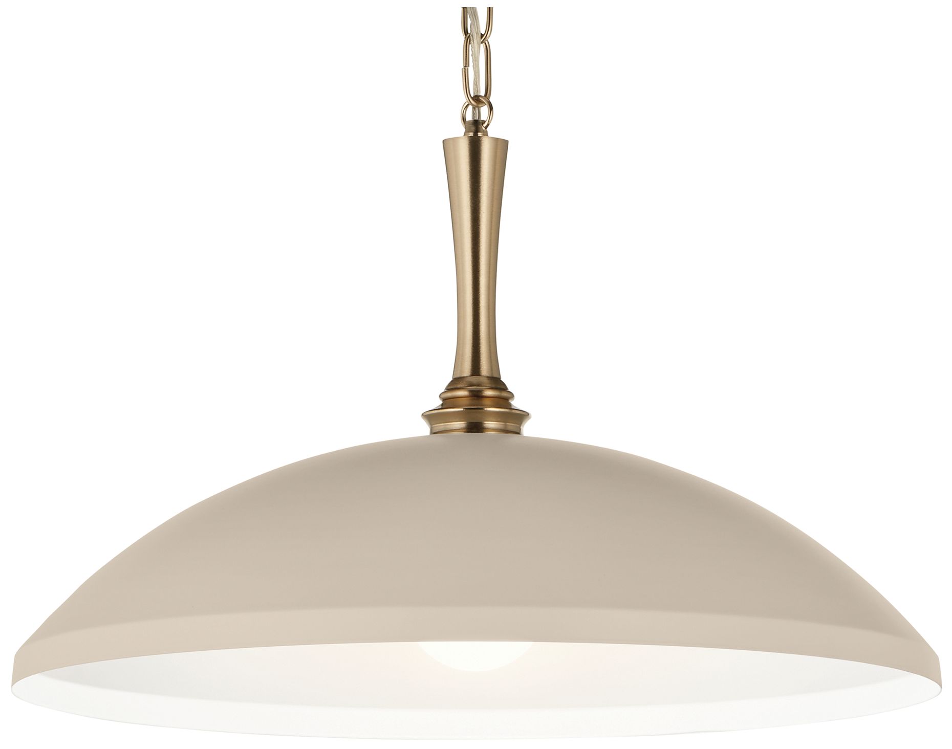 Image 4 Kichler Delarosa 20.25" 1-Light Pendant in Greige and Champagne Bronze more views