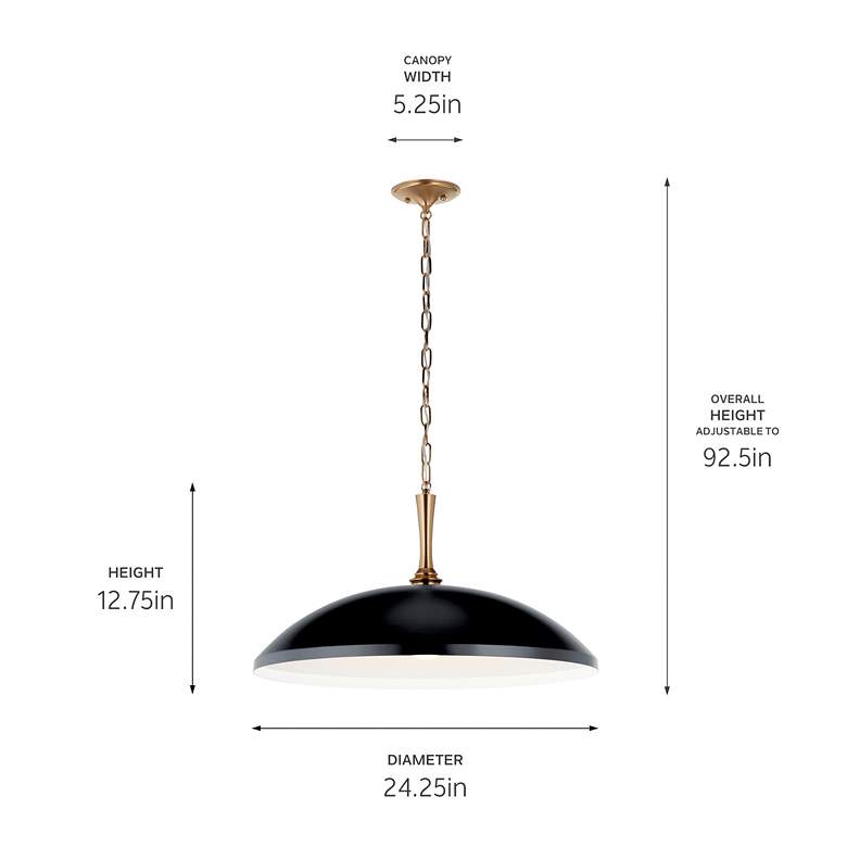 Image 6 Kichler Delarosa 20 1/4" Wide Black Pendant Light more views