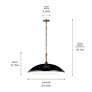 6_Kichler Delarosa 20 1/4" Wide Black Pendant Light more views