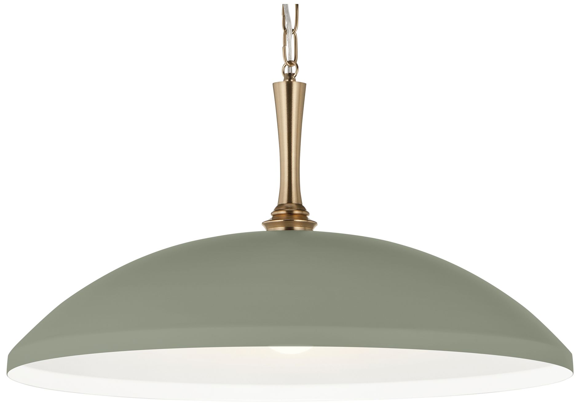 Image 4 Kichler Delarosa 24.25" 1-Light Heritage Green and Champagne Bronze Pendant more views