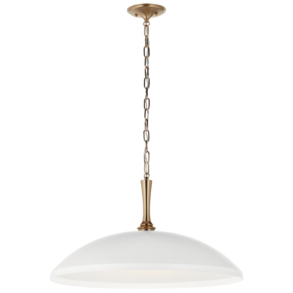 Image 2 Kichler Delarosa 24" Wide Champagne Bronze and White Dome Pendant more views
