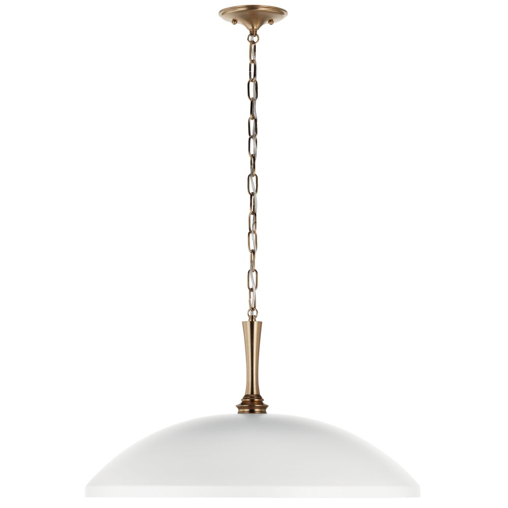 Image 3 Kichler Delarosa 24" Wide Champagne Bronze and White Dome Pendant more views