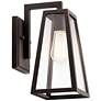 Kichler Delison 11 1/2"H Rubbed Bronze Outdoor Wall Light