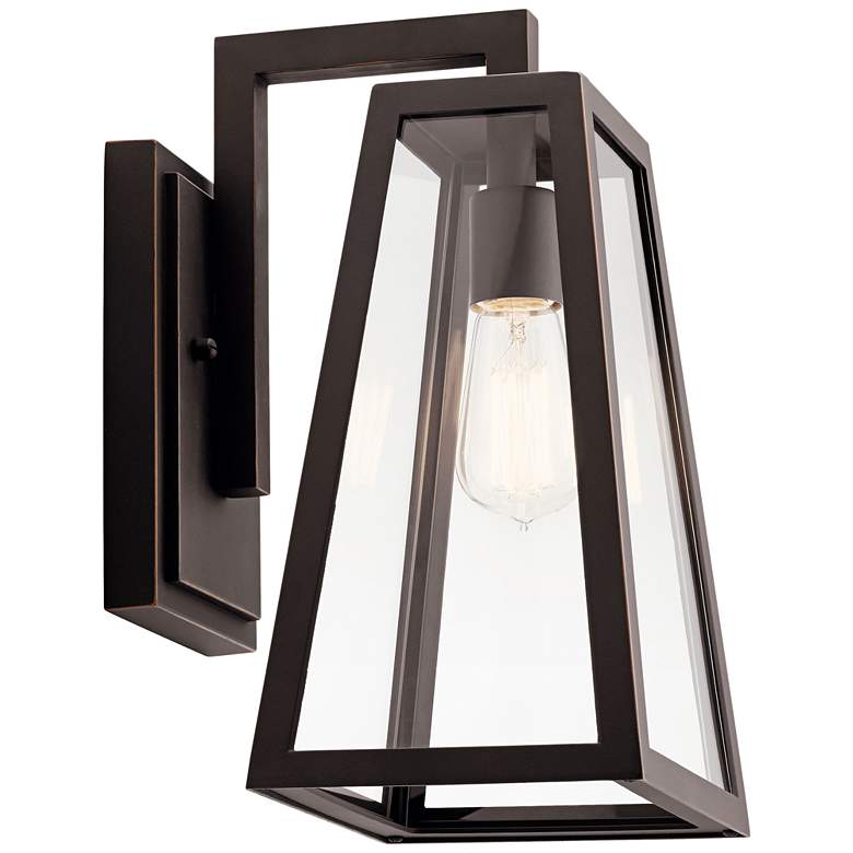 Image 1 Kichler Delison 14 inch High Rubbed Bronze Outdoor Wall Light