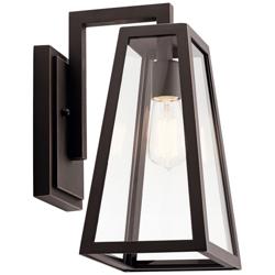 Kichler Delison 14" High Rubbed Bronze Outdoor Wall Light