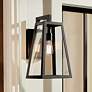 Kichler Delison 16 3/4" High Black Outdoor Wall Light in scene