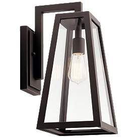 Image1 of Kichler Delison 17" High Dark Bronze Rustic Modern Outdoor Wall Sconce