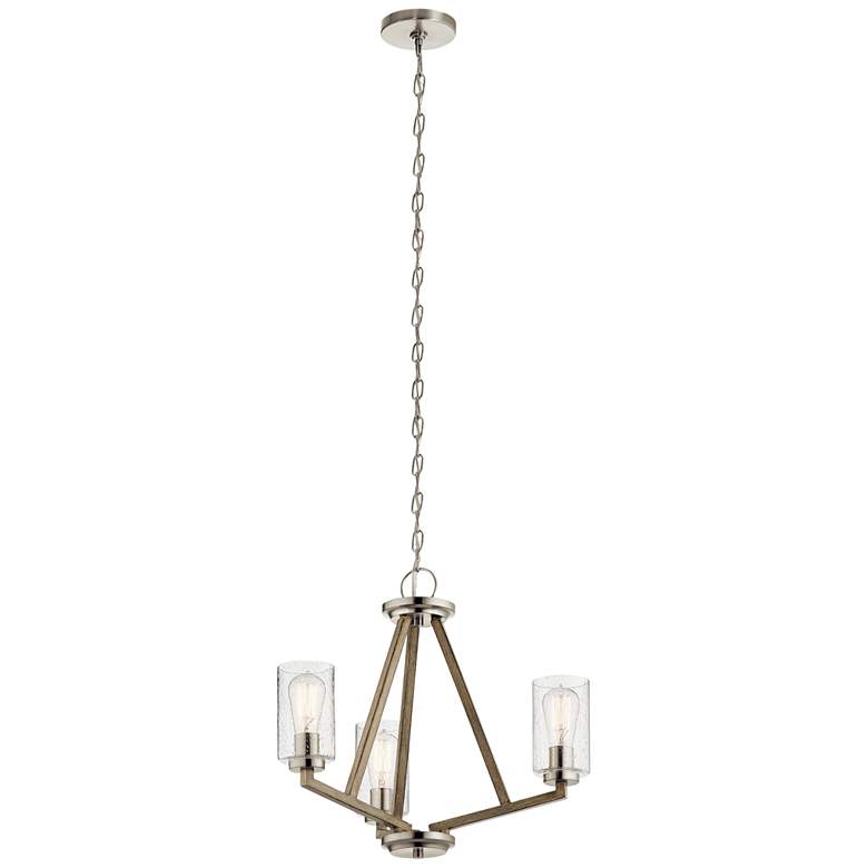 Image 2 Kichler Deryn 22" Wide Distressed Antique Gray 3-Light Chandelier