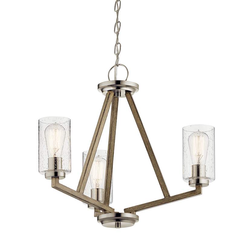Image 3 Kichler Deryn 22" Wide Distressed Antique Gray 3-Light Chandelier more views