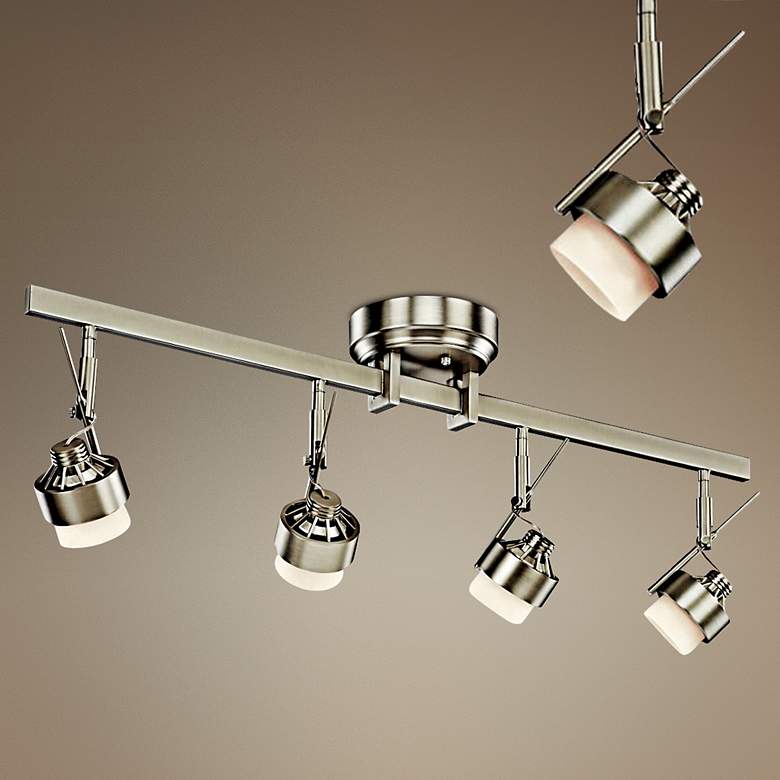 Image 1 Kichler Design Pro Etched Glass LED Ceiling Rail Light