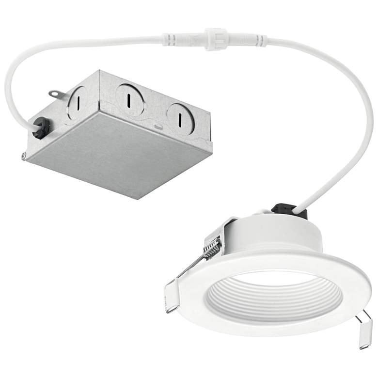 Image 1 Kichler Direct to Ceiling Textured White 4in Recessed Downlight 2700K
