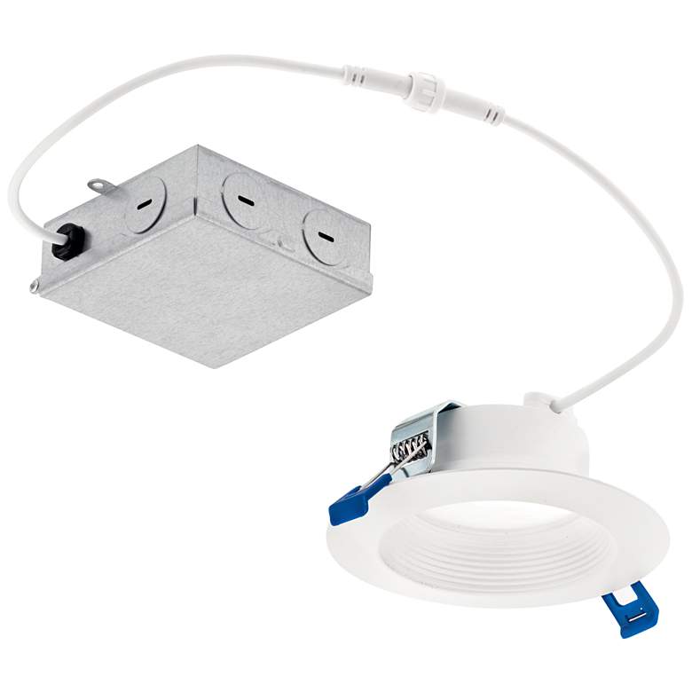Image 1 Kichler Direct to Ceiling Textured White 4in Recessed Downlight 3000K