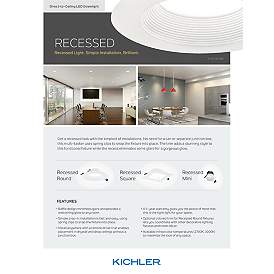 Image5 of Kichler Direct to Ceiling Textured White 4in Recessed Downlight 3000K more views