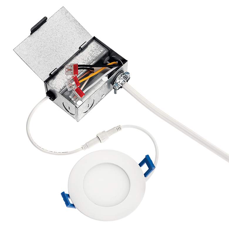 Image 2 Kichler Direct to Ceiling Textured White 5in Slim Downlight 3000K more views