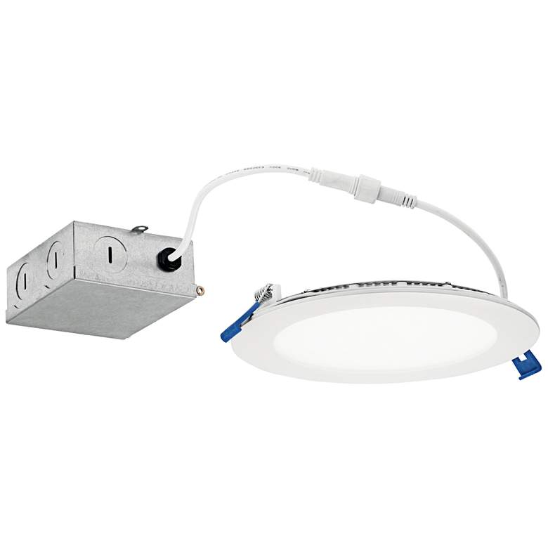 Image 1 Kichler Direct to Ceiling Textured White 6in Slim Downlight 2700K
