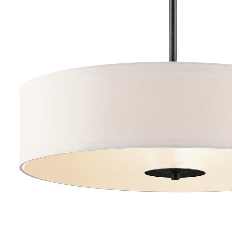Image 2 Kichler Dorr 20" Wide Modern White Microfiber Drum Shade Pendant Light more views