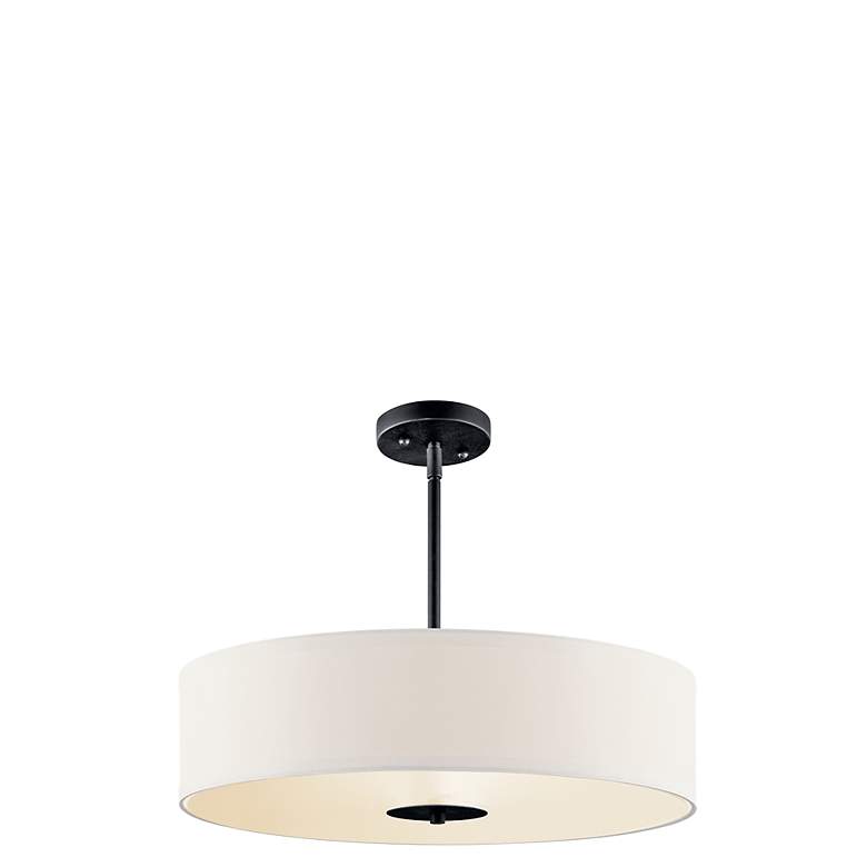Image 3 Kichler Dorr 20" Wide Modern White Microfiber Drum Shade Pendant Light more views