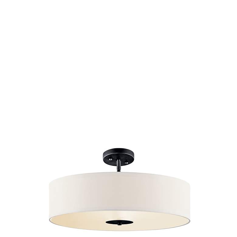 Image 4 Kichler Dorr 20" Wide Modern White Microfiber Drum Shade Pendant Light more views