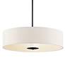 5_Kichler Dorr 20" Wide Modern White Microfiber Drum Shade Pendant Light more views