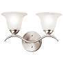 Thumbnail2 of Kichler Dover 14 1/2" Wide 2-Light Nickel Traditional Wall Light more views