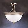 Kichler Dover 15 1/4" Wide 3-Light White Glass Ceiling Light