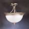 Kichler Dover 15 1/4" Wide 3-Light White Glass Ceiling Light