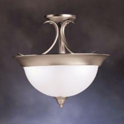 Kichler Dover 15 1/4" Wide 3-Light White Glass Ceiling Light