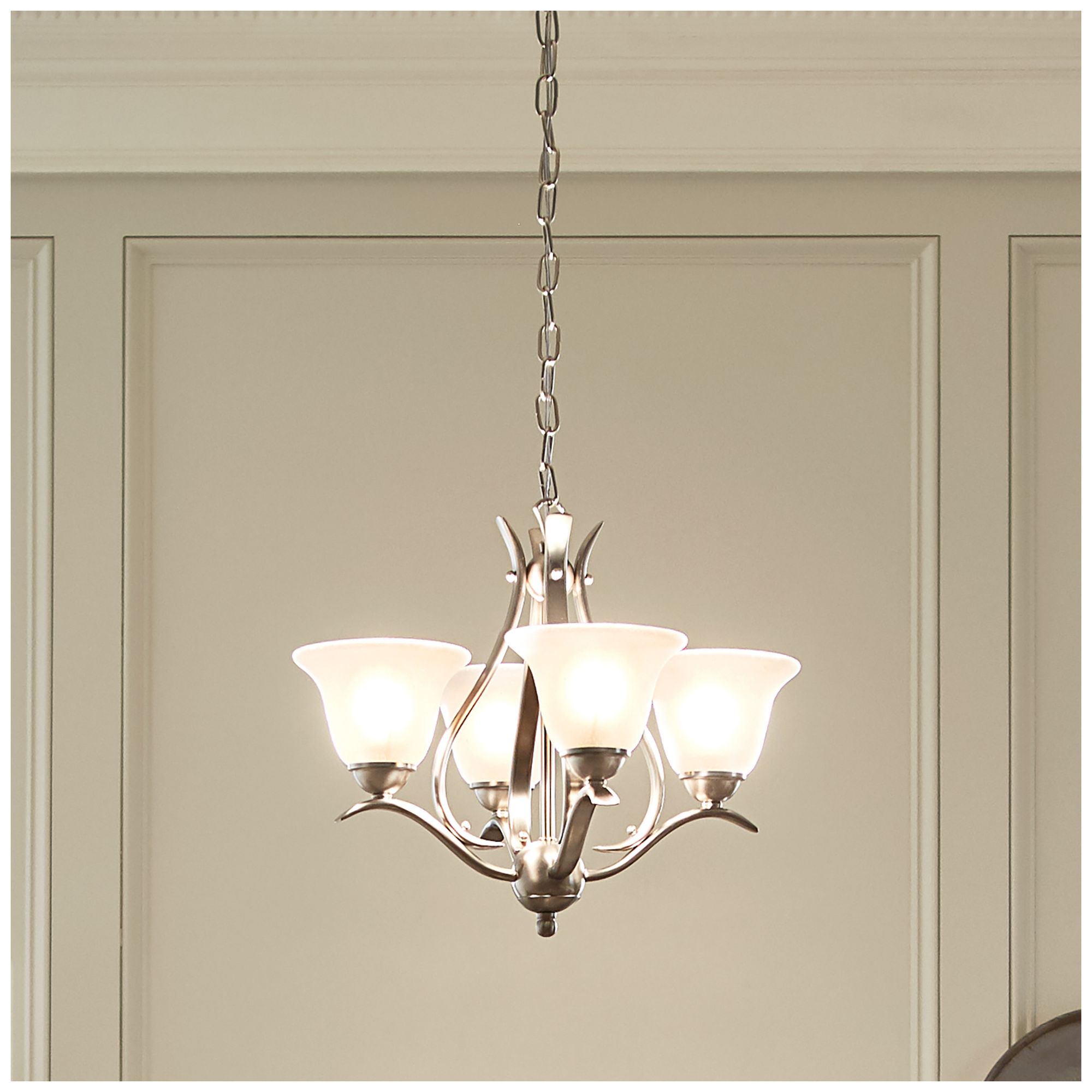 Image 4 Kichler Dover 18" Wide Four Light Brushed Nickel Uplight Chandelier more views