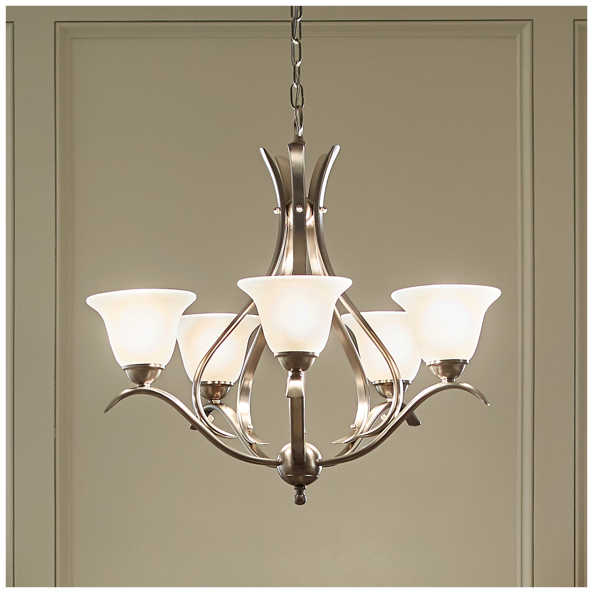 Image 6 Kichler Dover 24" Wide Brushed Nickel 5-Light Chandelier more views