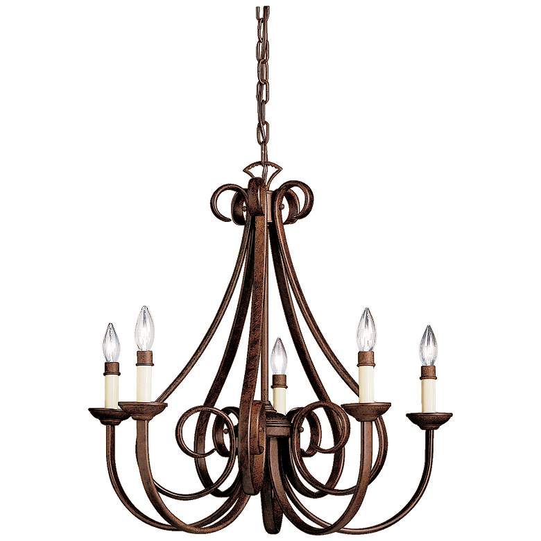 Image 1 Kichler Dover 25" Wide Tannery Bronze 5-Light Chandelier