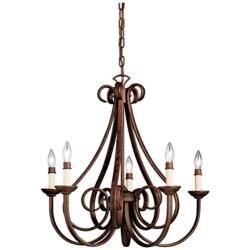 Kichler Dover 25" Wide Tannery Bronze 5-Light Chandelier