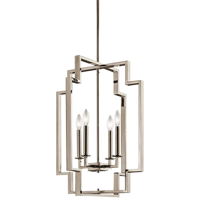 Image 1 Kichler Downtown Deco 18" Wide Polished Nickel Foyer Pendant
