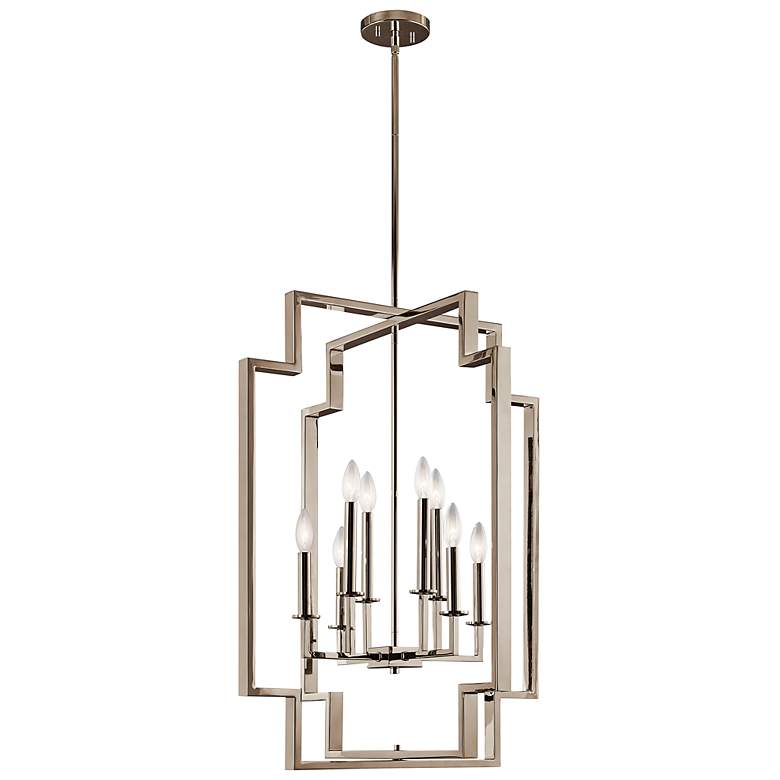Image 3 Kichler Downtown Deco 24 inch Wide Polished Nickel Chandelier more views