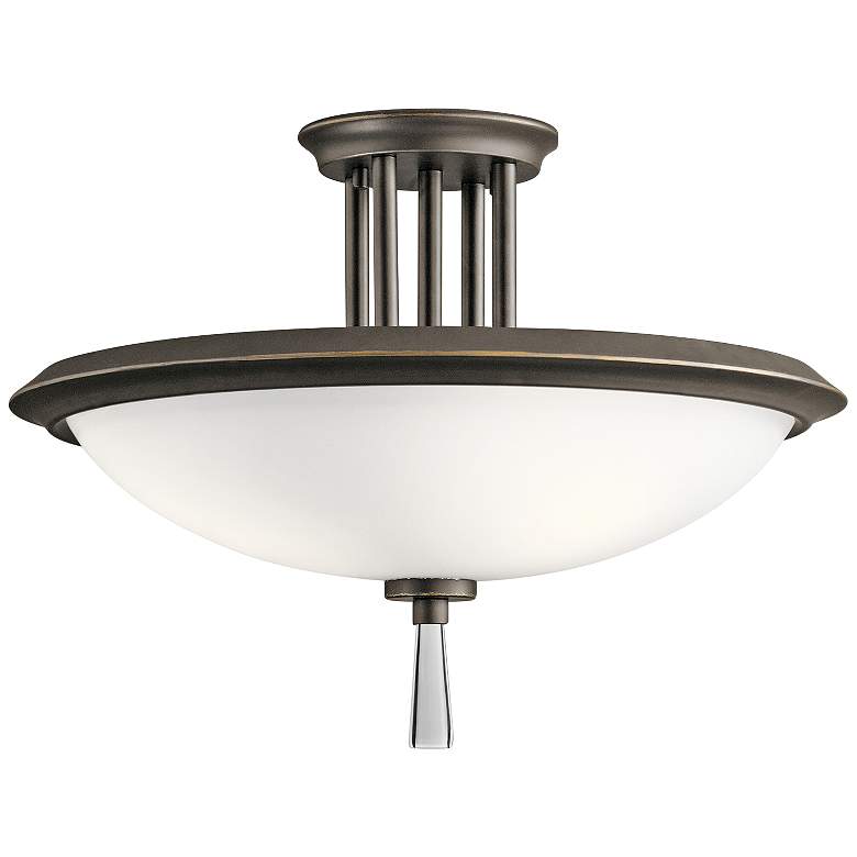 Image 1 Kichler Dreyfus 16 1/2" Wide Olde Bronze Ceiling Light