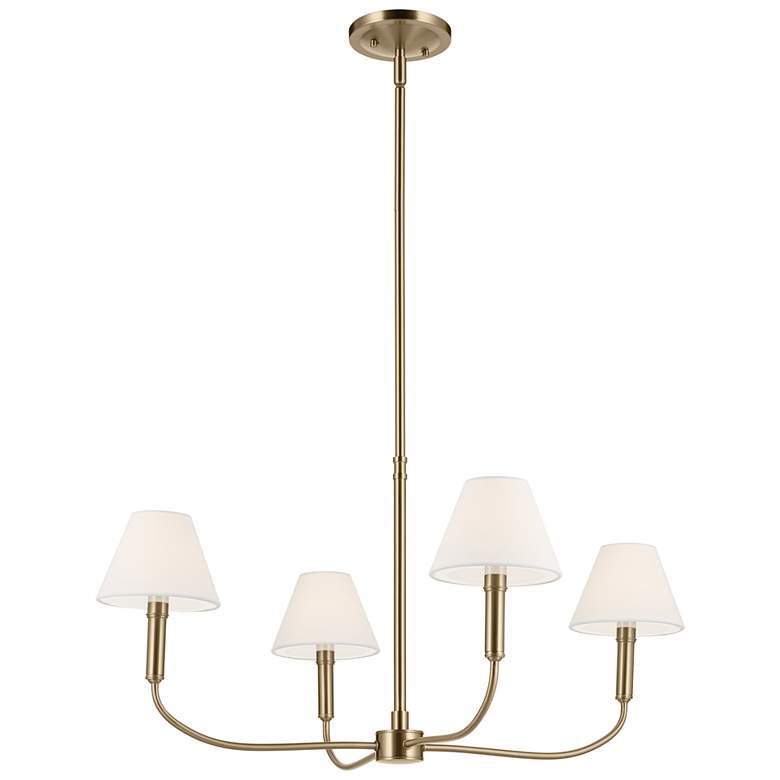Image 1 Kichler Eadie 30.75 Inch 4 Light Chandelier in Champagne Bronze