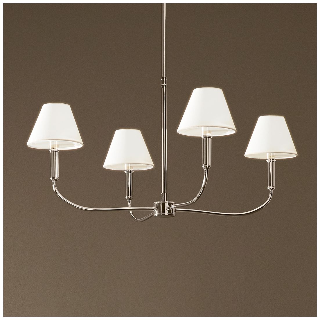 Image 3 Kichler Eadie 30.75 Inch 4 Light Chandelier in Polished Nickel more views