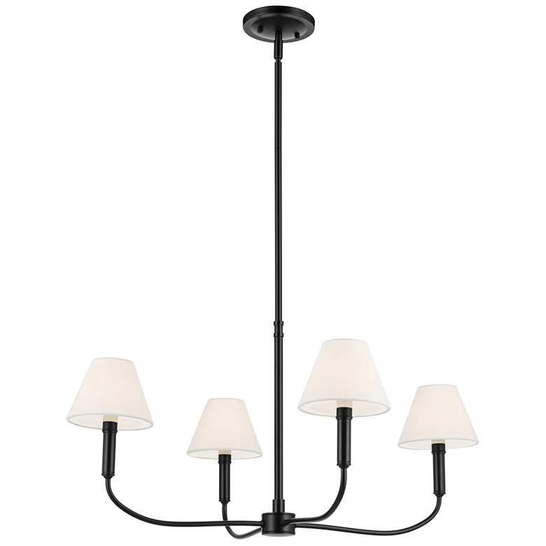 Image 1 Kichler Eadie 30 3/4" Wide Black 4-Light Chandelier