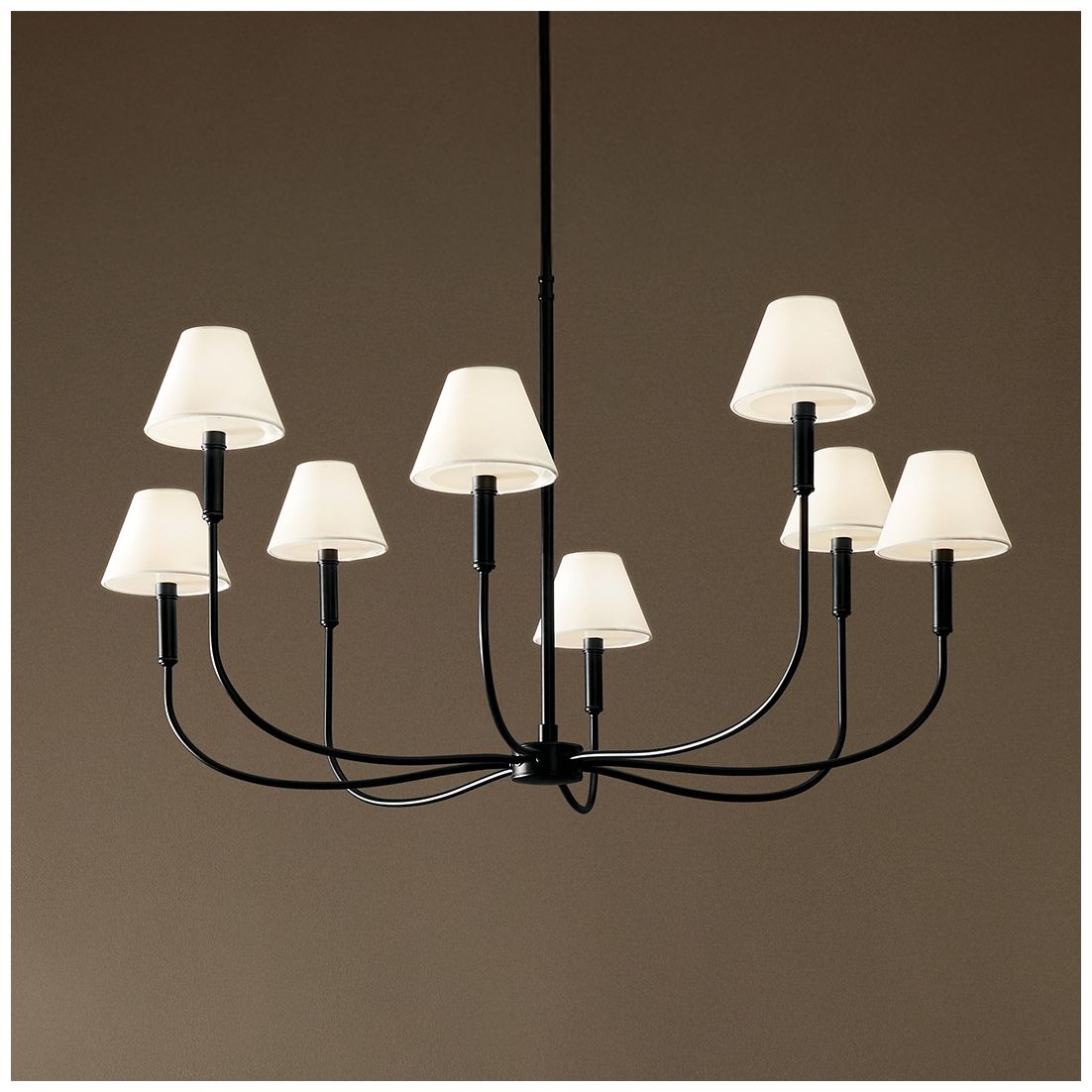 Image 2 Kichler Eadie 41.25 Inch 8 Light Chandelier in Black more views