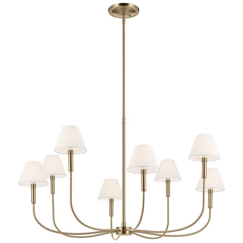 Image 1 Kichler Eadie 41.25 Inch 8 Light Chandelier in Champagne Bronze