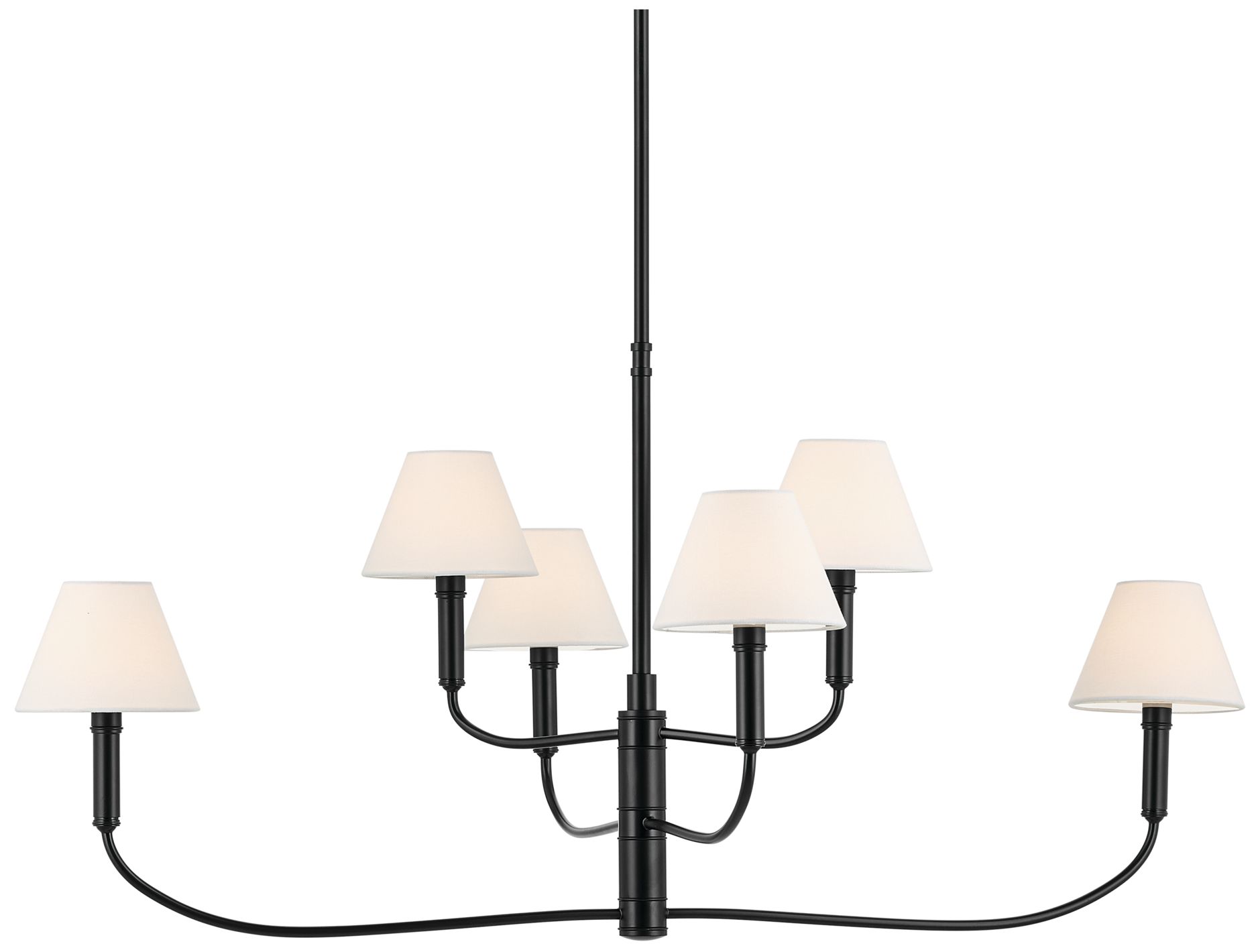 Image 2 Kichler Eadie 41 Inch 6 Light Chandelier in Black more views