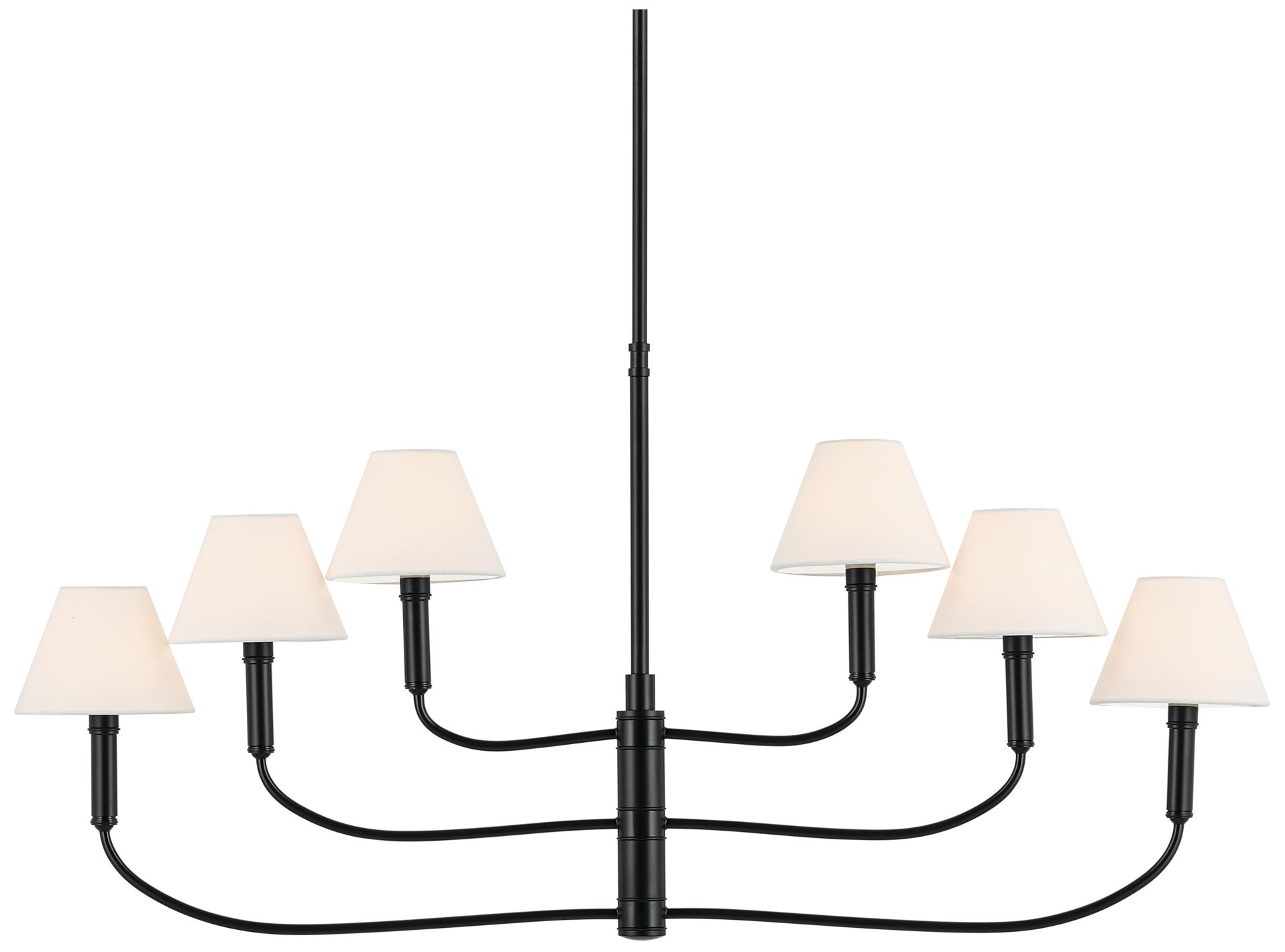 Image 3 Kichler Eadie 41 Inch 6 Light Chandelier in Black more views
