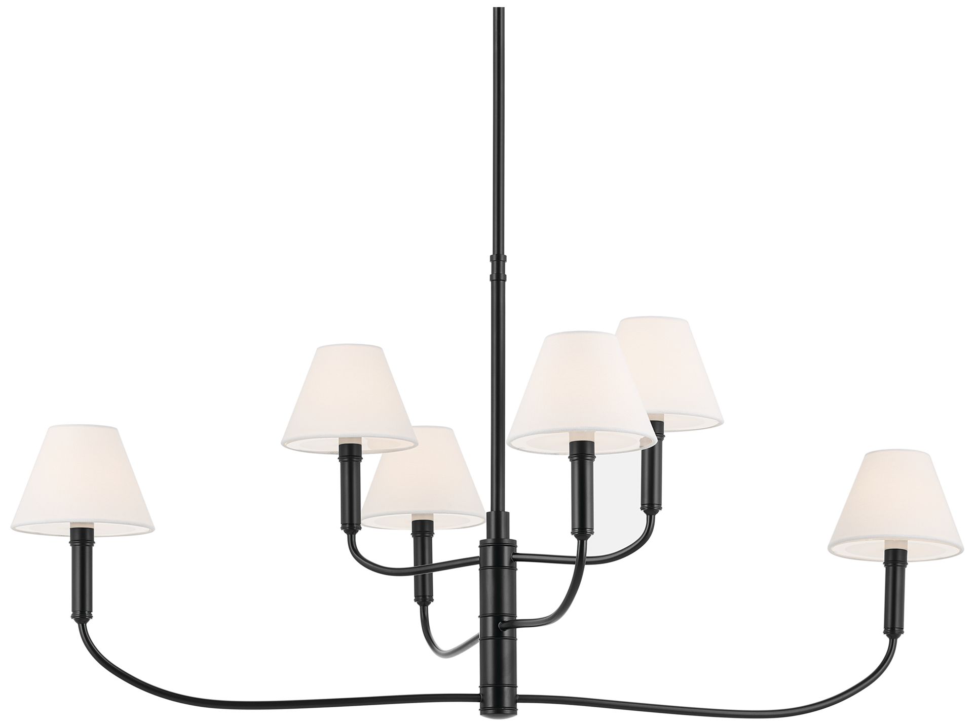 Image 5 Kichler Eadie 41 Inch 6 Light Chandelier in Black more views