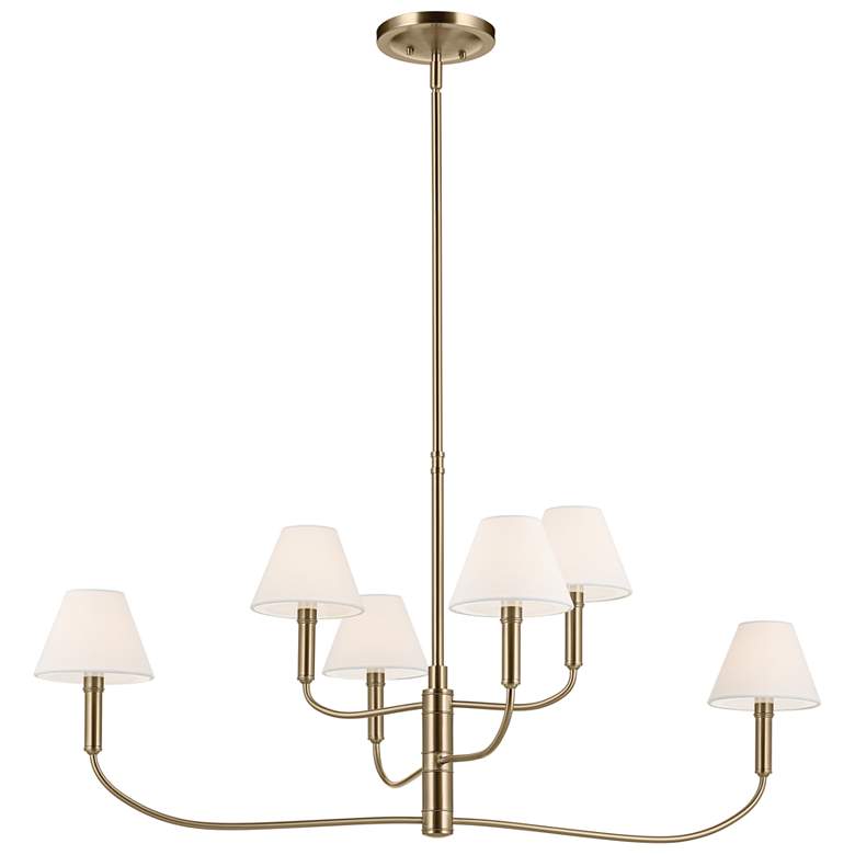 Image 1 Kichler Eadie 41 Inch 6 Light Chandelier in Champagne Bronze