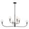 Kichler Eadie 51.5 Inch 6 Light Chandelier in Black
