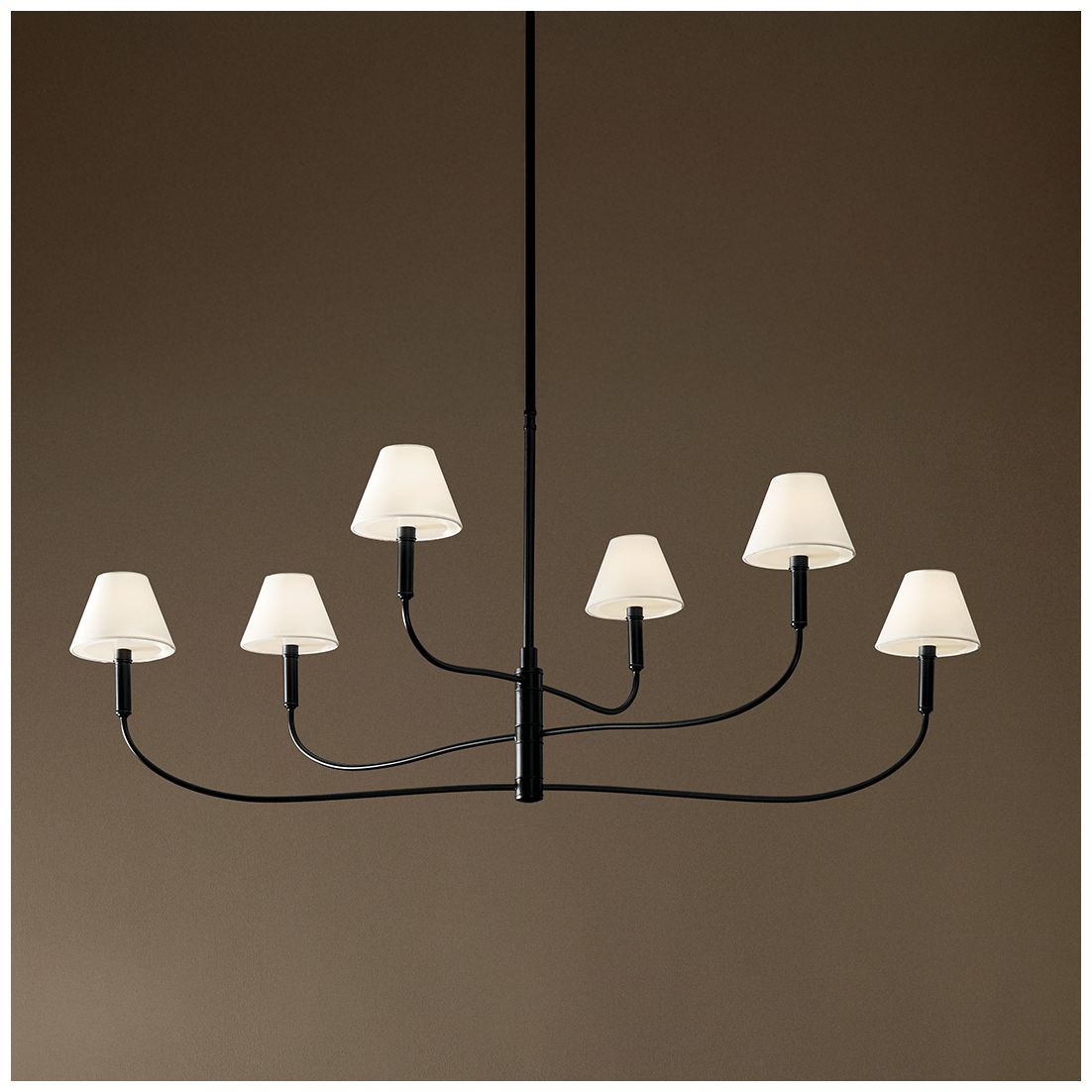 Image 2 Kichler Eadie 51.5 Inch 6 Light Chandelier in Black more views