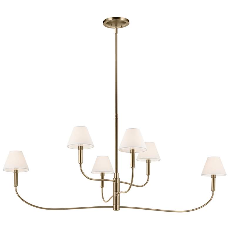 Image 1 Kichler Eadie 51.5 Inch 6 Light Chandelier in Champagne Bronze